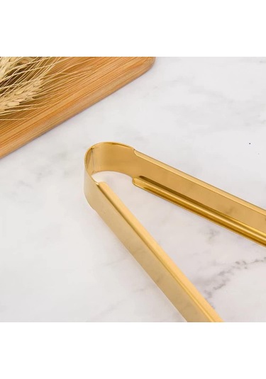 Moveevo 9 İnç Altın Paslanmaz Çelik Anti-kayma Mutfak Makasları 2 Adet - Barbekü, Büfe, Salata, Ekmek, Buz, Kızartma, Fırın Uygun Altın