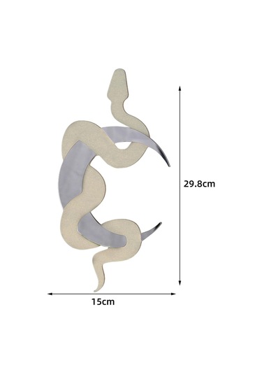 Suntek Duvar Dekor Ay Yılan Ayna Süsleme Banyo Otel Evi Ahşap