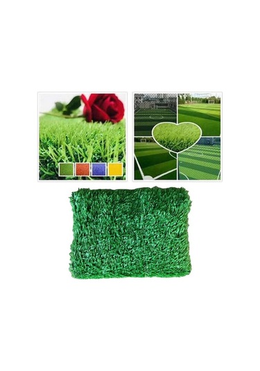 Trendooze Homyl Yüksek Kaliteli Suni Çim Kapalı Mat 1x1m Yeşil Renk Ev Dekorasyonu