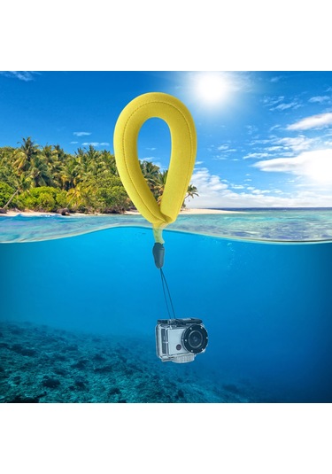 Teltree Turuncu Neopren Su Altı Kamera/ Telefon Kaybolma Önleyici Dalış Float Bileklik 250g Taşıma Kapasitesi