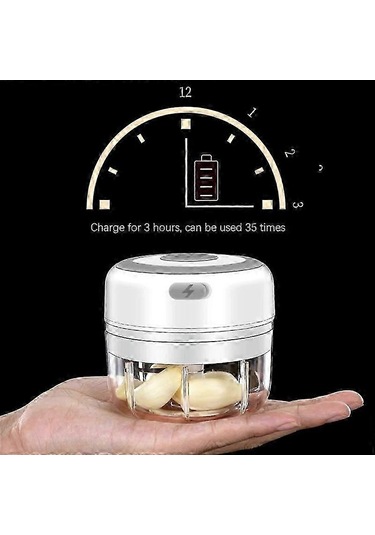 100/250ml Elektrikli Sarımsak Ezici Sarımsak Presi Sebze Çili Et Sarımsak Doğrayıcı Pembe 250ml Siyah