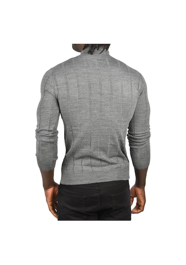 Deepsea Erkek Füme Slim Fit Likralı Tüylenme Yapmayan Yarım Balıkçı Çizgili Triko Yarım Boğazlı Kazak 2505503 Füme Deepsea Erkek Füme Slim Fit Likralı Tüylenme Yapmayan Yarım Balıkçı Çizgili Triko Yarım Boğazlı Kazak 2505503 Füme