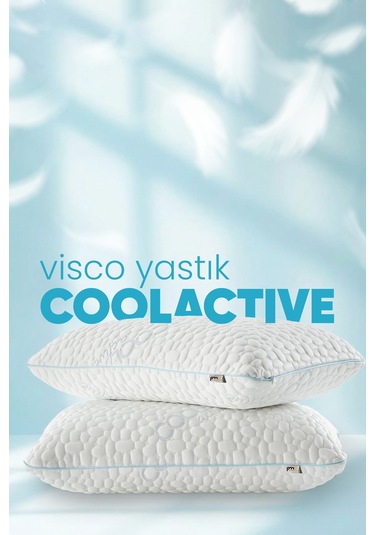 Akıllı Soğuk Cool Actıve Kumaş - Tombul Visko Yastık - Terleme Ve Isı Önleyici Ortopedik Yastık Beyaz