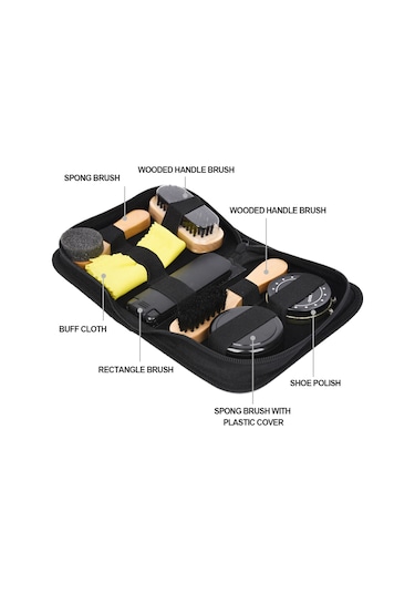 Yifomall 8'li Ayakkabı Bakım Seti - Seyahat Ve Ev Kullanımı İçin Pratik Taşınabilir Çanta İle Tam Kapsamlı Temizlik Ve Cila Diğer