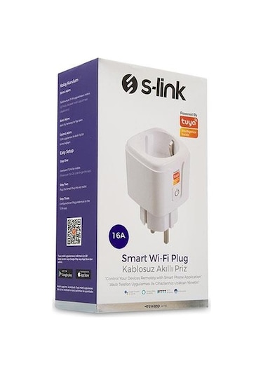 S-link Smart 16 Amper Akıllı Priz Wifi Tuya Destekli Sl-01