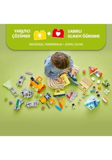 LEGO® DUPLO® Kasabası Büyük İnteraktif Mahalle Treni 10428 -3 Yaş ve Üzeri Çocuklar İçin Eğitici Oyuncak Yapım Seti (103 Parça)