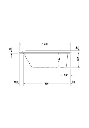 Duravit - Starck Kabuk Küvet 160 70 Cm - 700333000000000-