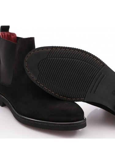 Dgn 19726 Erkek Yani Lastikli Bot Siyah Süet