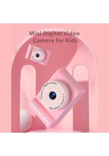 Springsun Kız Çocukları İçin Pembe Dijital Fotoğraf Makinesi - 20mp Çift Kamerayla 1080p Video Kaydı, 2.0" Ips Ekran Ve Oyun Özelliği Dahili Li-pil