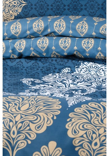 Aytunç Sultan %100 Pamuklu Tek Kişilik Nevresim Takımı 160x22... Lacivert