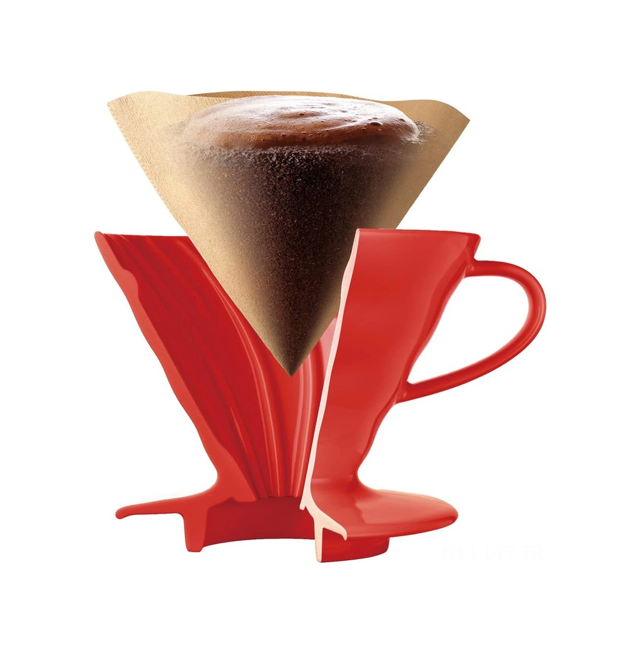 Youtek Kahve Filtresi Seramik: El Yapımı, Isı Dağıtımı Optimal, Lezzet Çıkarımı İyileştirilmiş, Kaliteli Seramik Materyal İle El Filtre Kahve Aleti Kırmızı