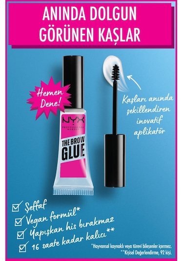 NYX Professional Makeup The Brow Glue Instant Brow Styler Şeffaf Kaş Sabitleyici Maskara