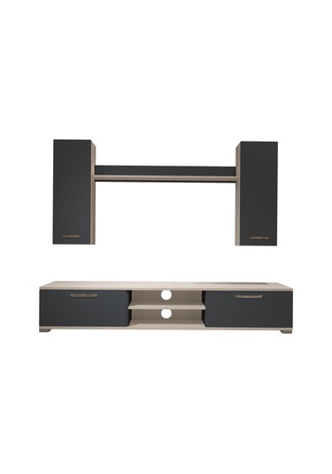 Decoraktiv Eko 7 Mdf Dvd Tv Ünitesi Tv Sehpası Beyaz - Antrasit