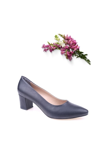 Ceylan Cv100 Kadın Günlük 6 Cm Topuklu Cilt Ayakkabı 001