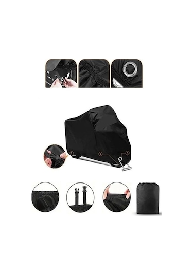 Qj Atr125 Siyah Kilit Uyumlu Motor Brandası Ultra Kalın Motosiklet Brandası