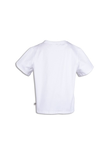 Erkek Çocuk Beyaz Organik Ağaç Baskılı T-shirt 001