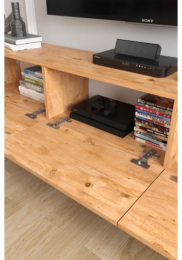 Tv Ünitesi Tv Sehpası Düşer Kapaklı Tv Ünitesi Televizyon Sehpası 180 Cm Marvel Çam Çam