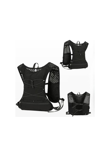 Suntek Kadın Koşu Yeleği Koşucu Sırt Çantası Hidrasyon Siyah