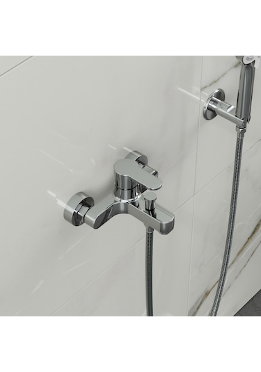 Adell Lento Banyo Bataryası - Parlak Krom