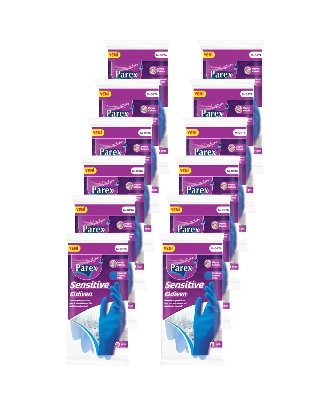 Sensitive Eldiven Orta Boy Onikili Paket