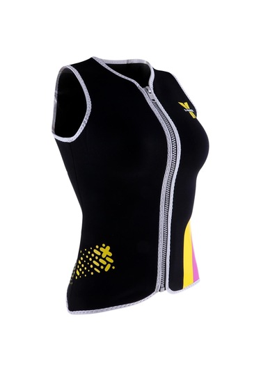 Suntek Kadın's 3mm Ön Zip Kolsuz Dalış Elbisesi Ceketi