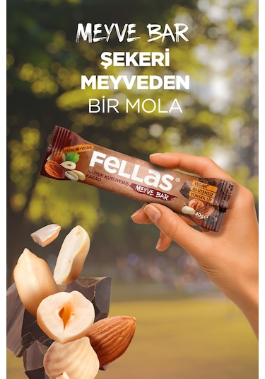 Fellas Karışık Kuruyemiş ve Kakao Meyve Bar 12 x 40 G