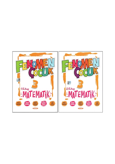 Fenomen Çocuk 3.sınıf Matematik 1.kitap + Matematik 2. Kitap 2 Kitap