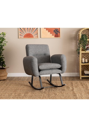 Pafu Kono Tv / Dinlenme / Baba / Emzirme Koltuğu Sallanan Sandalye - Keten Açık Gri