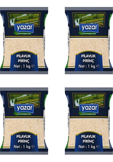 Yazar Ucuz Uygun Fiyat Pilavlık Pirinç 4 x 1 KG