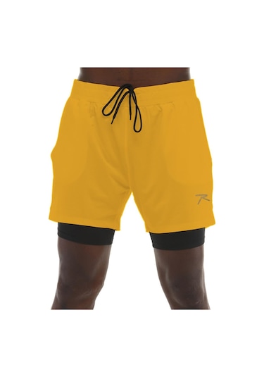 Erkek Taytlı Spor Şort Pan Siyah 001