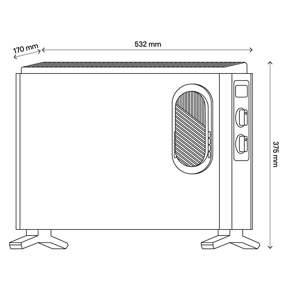 Turbo Konvektör Isıtıcı 2000 Watt Isıtıcı Soba Fanlı