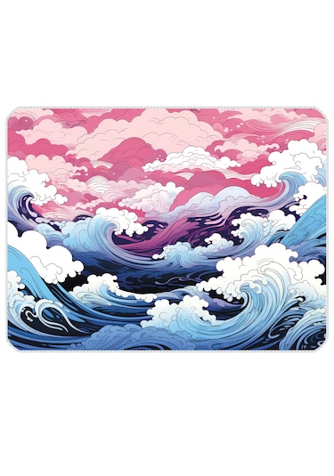 İlyuka Mousepad 40x30cm Gaming Oyuncu Mp454030 Japanese Waves