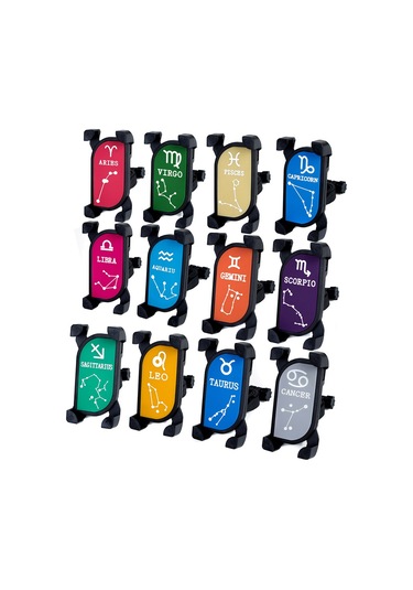 Geeksen Bisiklet Telefon Tutucusu, Konstalasyon Desenli, 360 Derece Döner, Ayarlanabilir Kollü, Leo Modeli Diğer