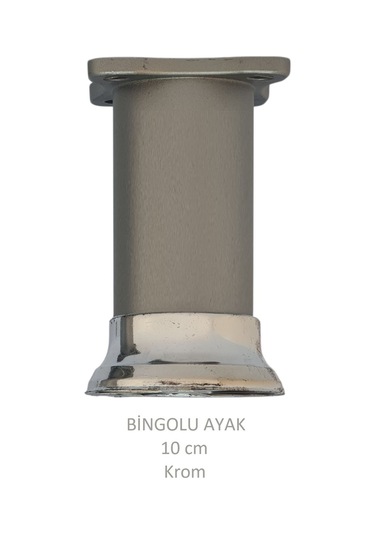 Bingolu Ayak, Plastik, 10 Cm Vidalar Dahil, Krom Krom