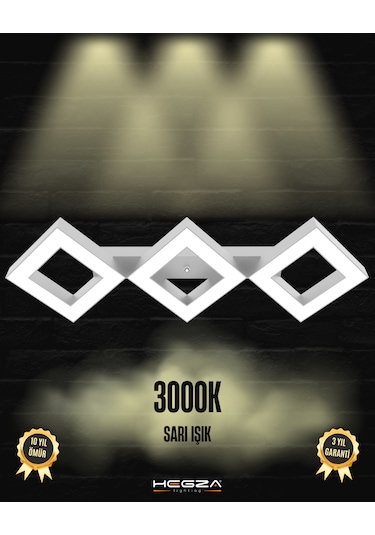 Amigo Gri Kasa, Sarı Işık Modern Plafonyer Led Avize GRİ RENK