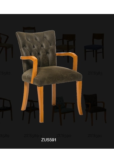 Sandalye Zus160 YARIM KOLÇAK Model Kayın Retro Ayak Doğal renk Babyface kumaş kapitone El Yapım