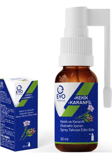 Evo Pharma Kekik ve Karanfil Ekstraktı İçeren Sprey Takviye Edici Gıda 30 ML