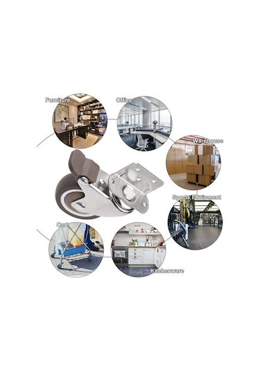 Mobilya İçin 4x Tekerlek - 25 Mm Frenli Küçük Döner Tekerlekler One-wellngs Diğer