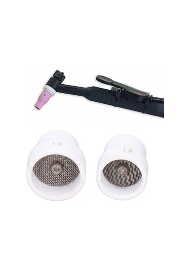 Besthome1 12/14 23.5mm/27.5mm Tıg Kaynak Fincanı Seti, Seramik, Wp-9/17/18/20/25/26 Uyumlu, 2 Adet + Değişim Parçası, Kutular