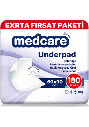 Medcare Yatak Koruyucu Extra Paket Yatak Örtüsü 60 x 90 CM 2 x 90 Adet