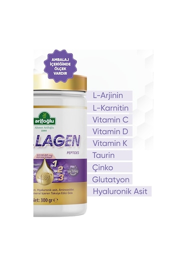 Arifoğlu Collagen Peptides Kolajen Takviye Edici Gıda 300 G