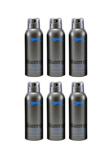 Slazenger Active Sport Mavi Erkek Sprey Deodorant 6 x 150 ML