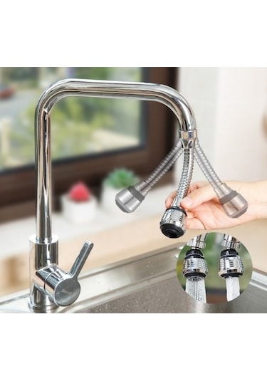 Hortumlu Esnek Su Tasarruflu 2 Modlu Musluk Başlığı Çok Renkli