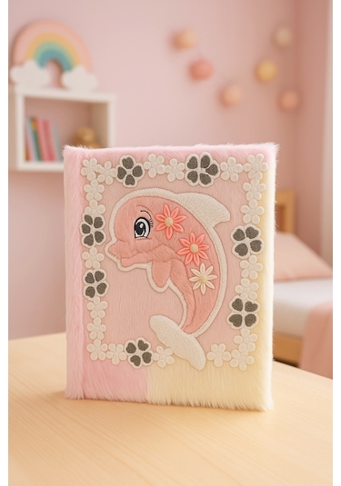 Çocuk Peluşlu Anı Defteri 80 Yaprak İthal Ürün Balina Çok Renkli