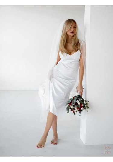 Moe Miloe İpek Uzun Gece Gömleği 272574014 Beyaz