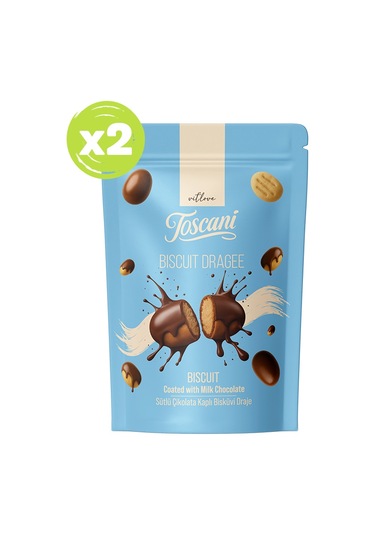 Sütlü Çikolata Kaplı Bisküvi Draje 2 X 60gr