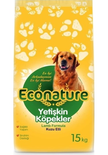 Econature Kuzu Etli Yetişkin Köpek Maması 15 KG