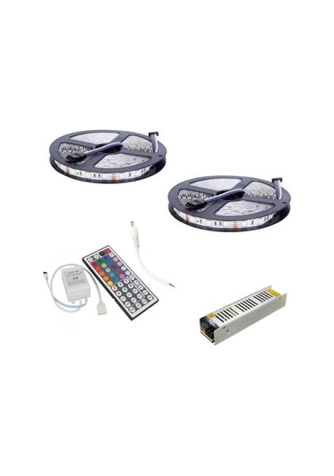Şerit Led Rgb 10 Metre 44 Tuş Kumanda 5 Amper Adaptrör 5050 3 Çip