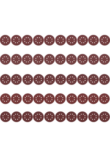 E25192 50 Adet Zımpara Diskleri 5.9 İnç 150 Mm 8 Delik 240/180/120/80/60