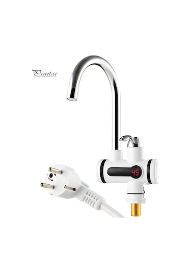 Maoyaya Jms 220v 3000w Sıcak Soğuk Su Musluğu - Anlık Isıtıcılı Banyo Mutfak Gümüş